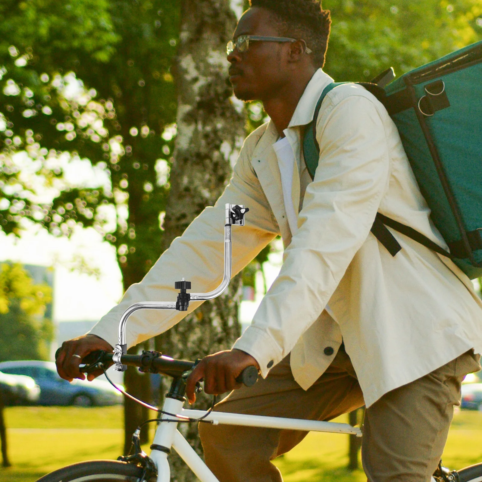 

Foldable Umbrella Holder for Bike Stainless Steel Adjustable Mount Stand for Bicycle Electric Bike Stroller Wheelchair Outdoor