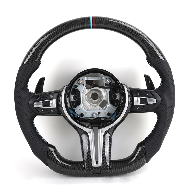 Half Perforated Leather Carbon Fiber Steering Wheel for BMW F06 F10 F15 F20 F21 F22 F30 F31 F32 F34 F36 F80 F82 F87 F90 M3 M5