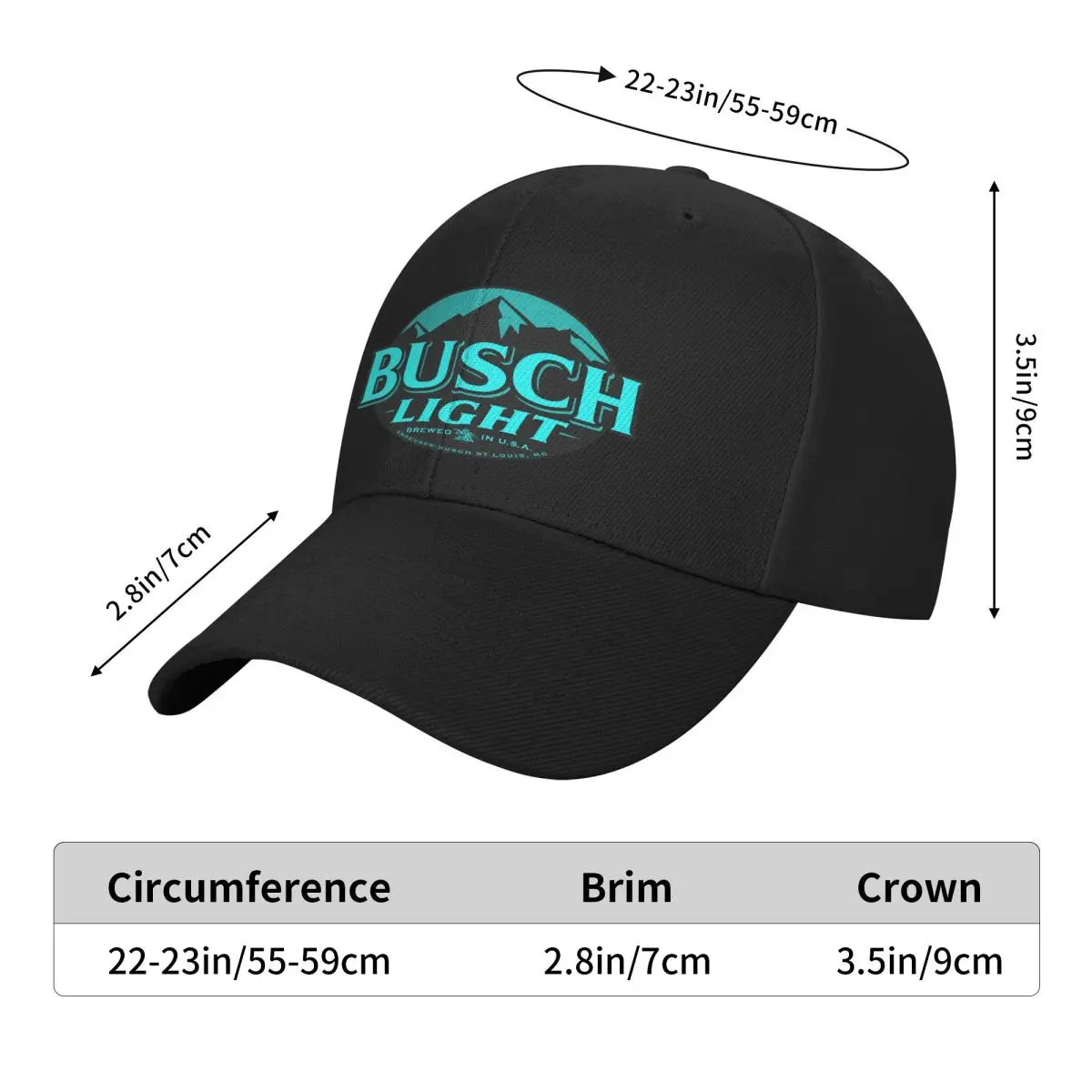 Busch Light Beer Caps Caps Men Baseball Caps Women's Baseball Cap Man Hat Baseball Cap