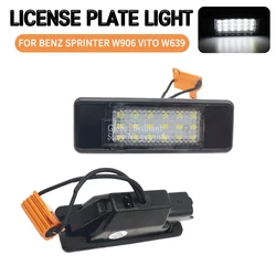 Pair Error Free LED License Plate Light White For Mercedes Benz Sprinter W906 2006- Vito W639 2003-2014 Viano W639 2003-2014