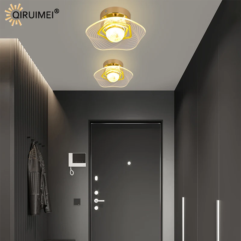 Gold Creative Home New Modern LED Chandelier Lights Living Room Bedroom Ceiling Hall Flats Aisle Corridor Lamps Indoor Lighting