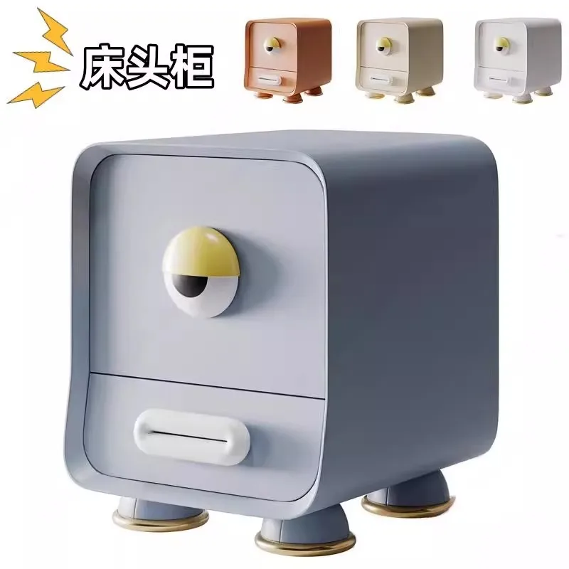 ins wind painted bedside table, solid wood, children's bedroom bedside, storage, simple modern drawers