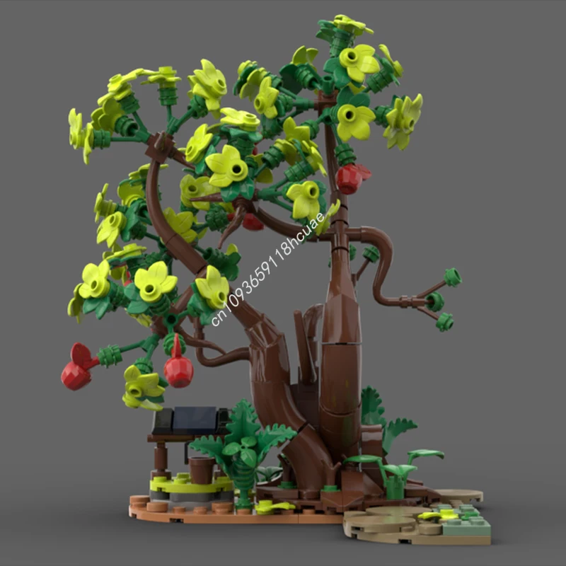 

348pcs MOC The Medieval Blacksmith Bountiful apple tree Castle Model Building blocks Kids DIY creative Toys Christmas gifts