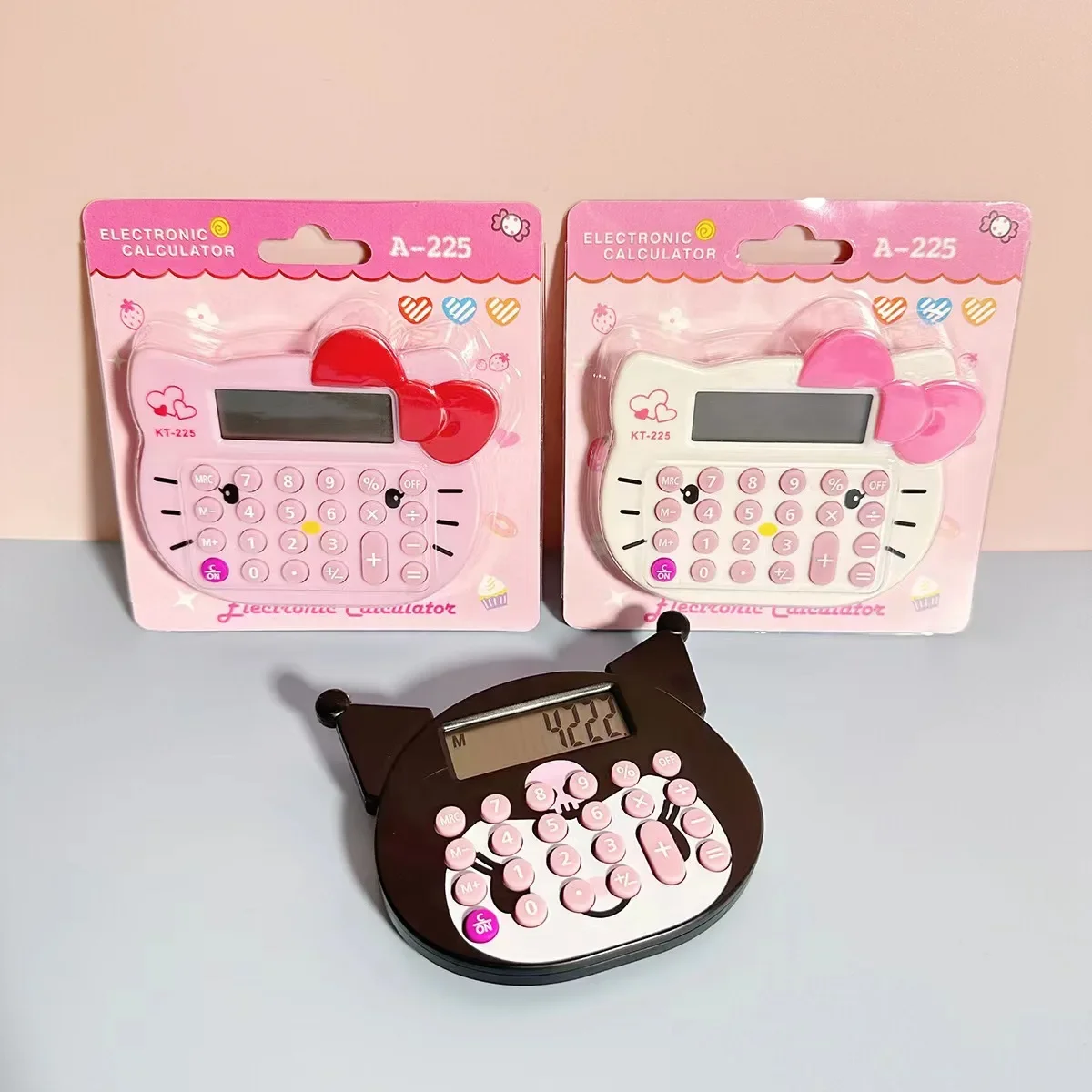 Sanrio Anime Calculator Cute Hello Kitty Kuromi Scientific Calculator Cartoon Office Electronic Calculator Convenient Kids Gifts