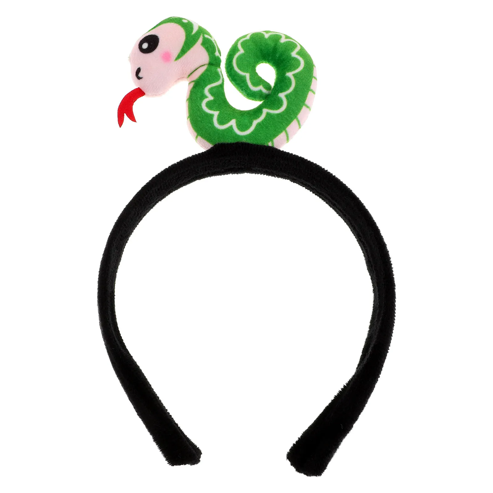 

Snake Zodiac Dress Up Headband Comfortable Festive Cartoon Cloth Headband for Chinese New Year Birthday Parties Stage