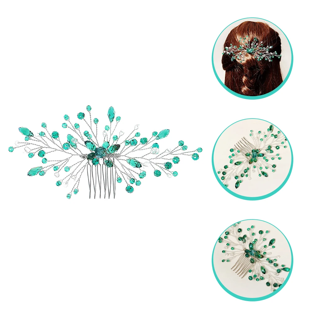 

Elegant Crystal Hair Comb for Women Wedding Bridal Bridesmaids Rhinestone Headpiece Daily Festival Gift Zircon Decoration Brides