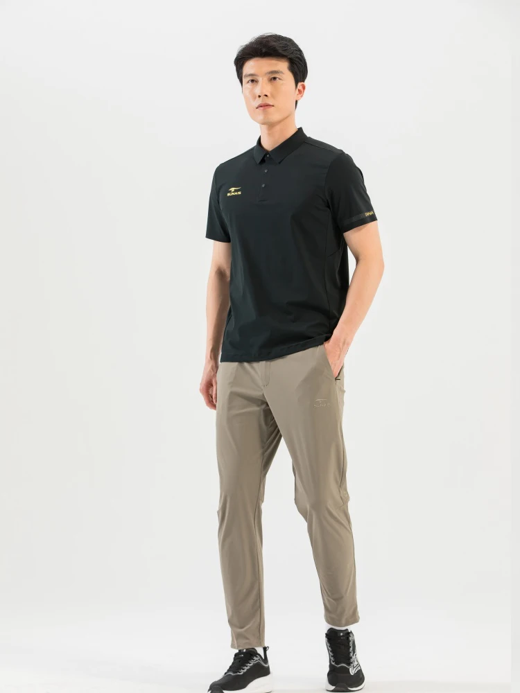 SUNAIS Men's Casual Polo Shirt Breathable Elastic Fabric Short Sleeve T-Shirt for Sports & Office 630629