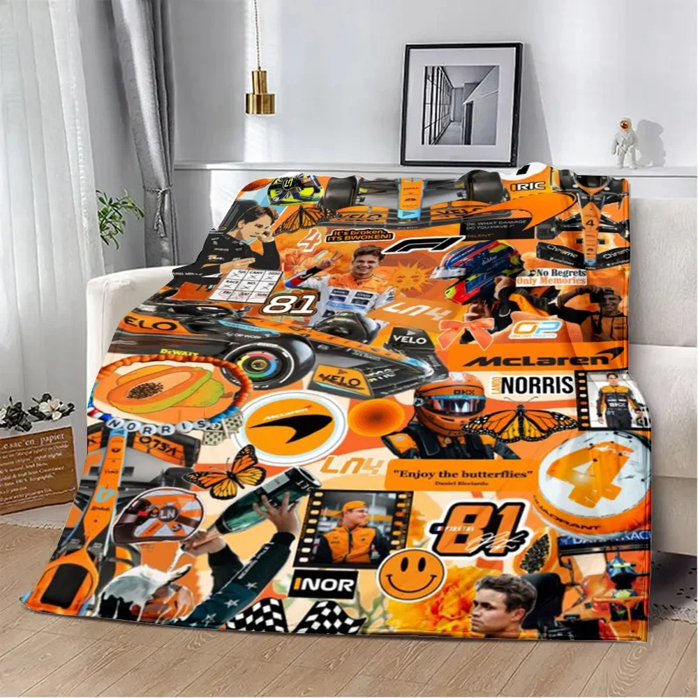 Landos Norris Printed Blanket Picnic Blankets Warm Blanket Soft and Comfortable Blanket Home Travel Birthday Gift