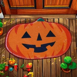 1Pc Halloween Bathroom Decor Fall Pumpkin Bathroom Rugs Non Slip Bath Mats for Bathroom Shower Tub Washable Absorbent Carpet