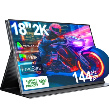 UPERFECT 2K 144Hz 휴대용 게임 모니터 18인치 2560×1600 QHD 100% DCI-P3 IPS HDR HDMI 초슬림 프레임리스 – 노트북, PC, 전화, PS4/5, Xbox, 스위치 호환 Best5