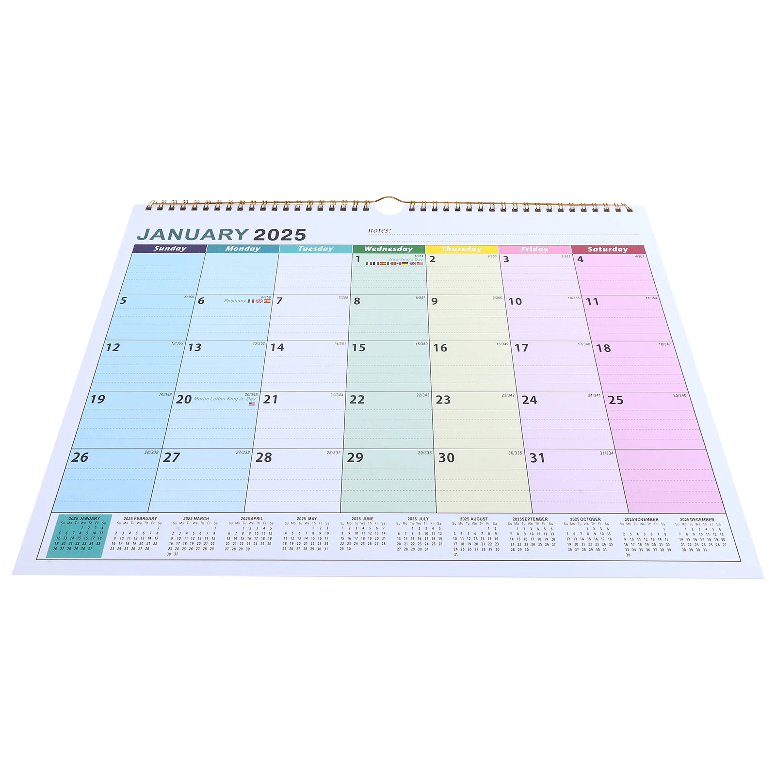 

2025 Wall Calendar Daily Use for Decor Appointment Hanging 2025-2026 Monthly Large Countdown Novelty Calendars