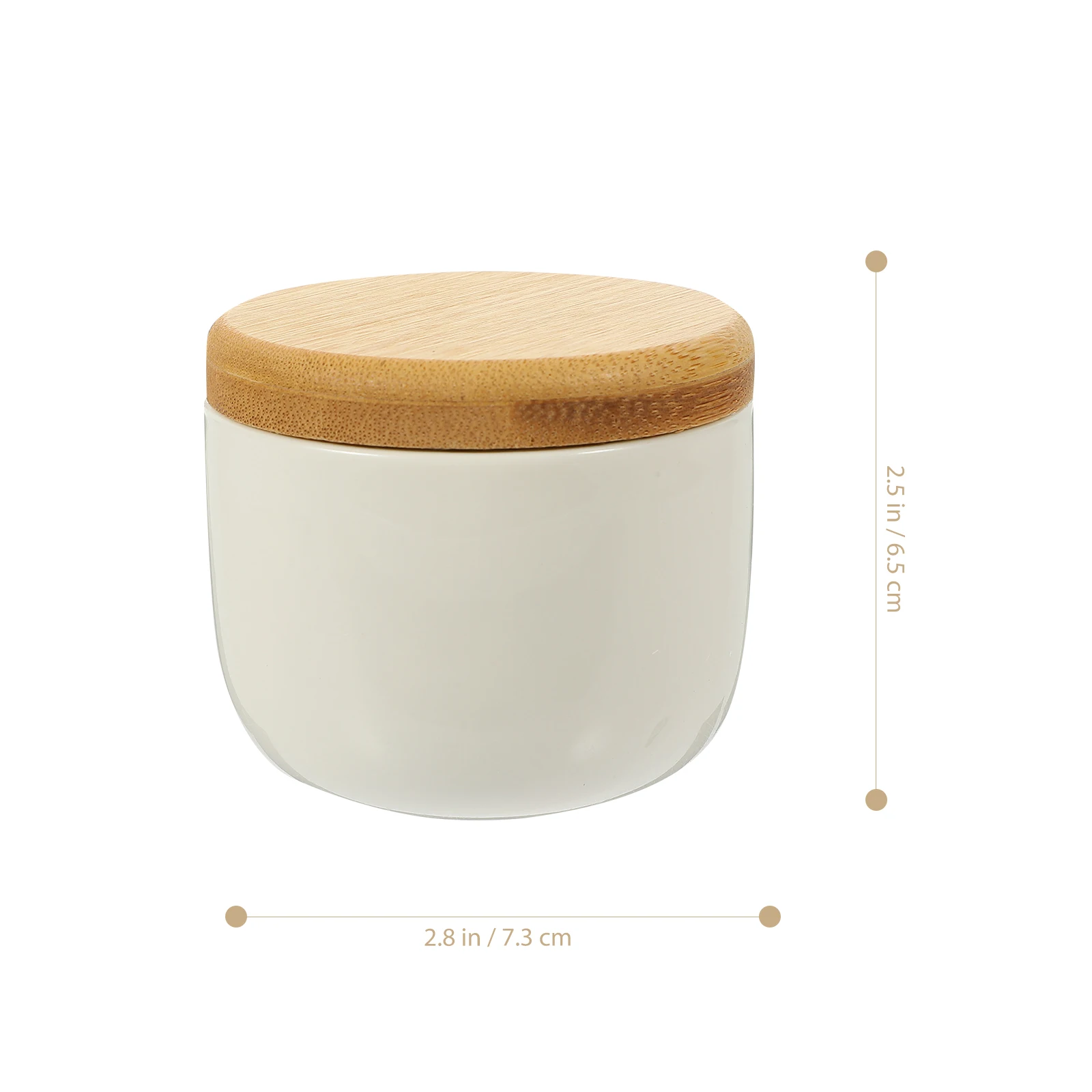 

2pcs Bamboo Ceramic Tea Canister Sealing Storage Jar Grains Container Portable Spice Jar For Coffee Beans Nuts Dried