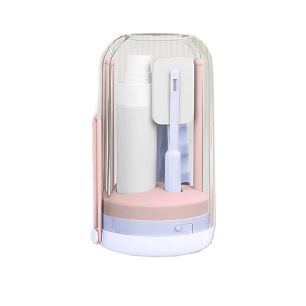 

Soft Head Brush 7 in 1 Bottle Brush Kit Vertical Drying Rack Cotton Brush Baby Bottle Cleaner Dust Cover Foldable