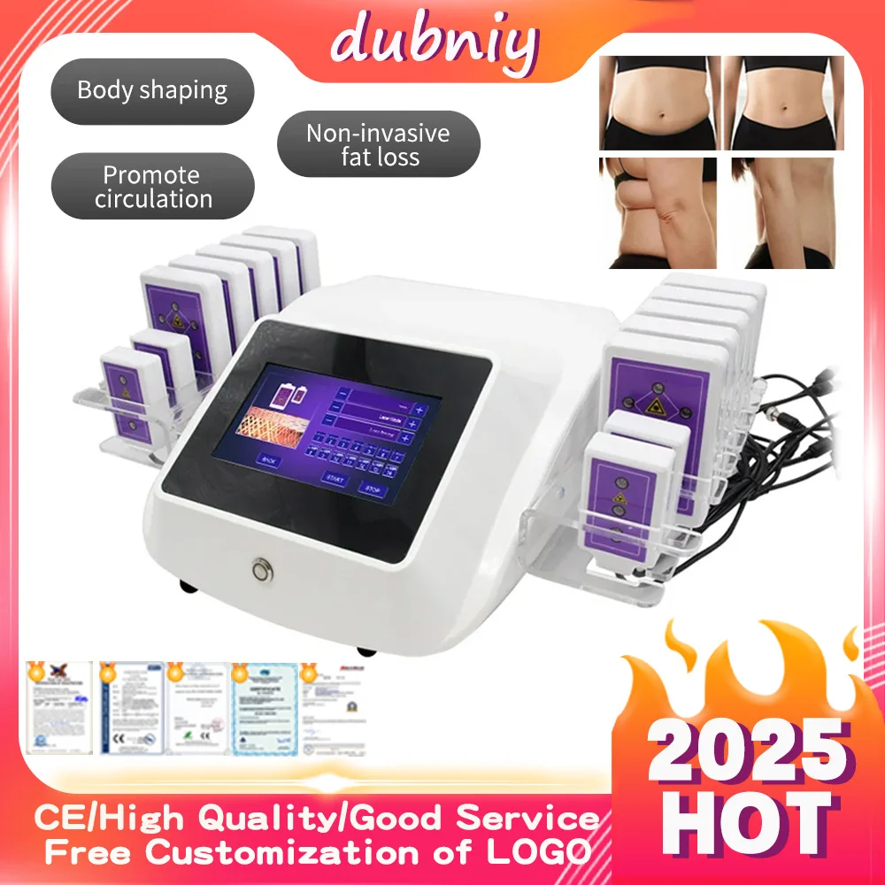 Portable Body Slimming Lipolaser Pad Infrared Lipo Laser Machine Cellulite Reduce Body Shaping Beauty Machine Fat Reduction