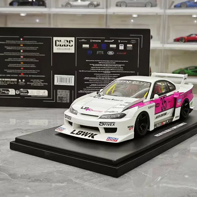 GT SPIRIT 1/18 S15 SILVA LBWK GTR R34 LBWK Limited Edition Resin Motor Vehicle Toy Die-casting Metal Model Collection
