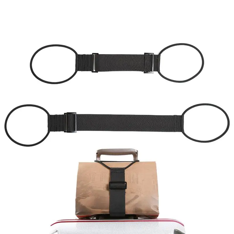 2pcs Multifunctional Laptop Bag Fixing Strap Handbag Strap Luggage Packing Strap Travel Bag Fixing Elastic Rope Strap Organizer