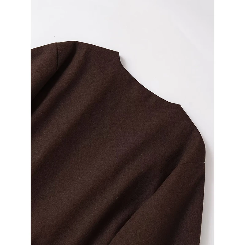 2026 estilo europeo y americano moderno y versátil con cinturón Blazer abrigo mujer manga larga primavera otoño prendas de vestir exteriores