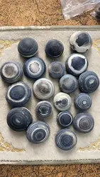 1pcs/lot natural eye dzi black and white weathered agate beads in bulk high quality Featured round large taki amulet energy gods