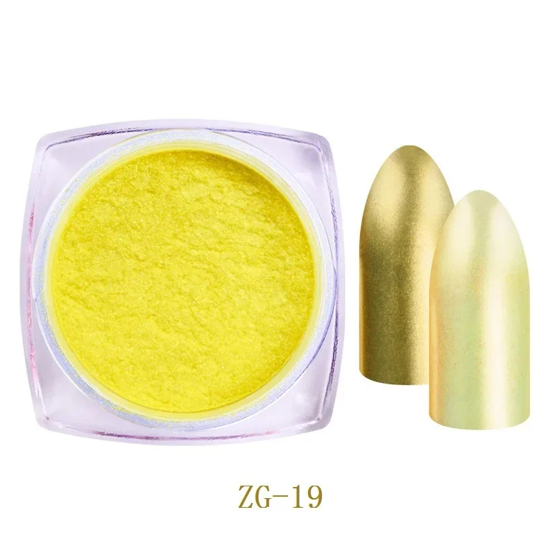 Meerjungfrau Perle Nail Art Glitzerpulver Kosmetikstaub Zuckerpigment für UV-Gel-Nagellack-Dekorationen 1 Box