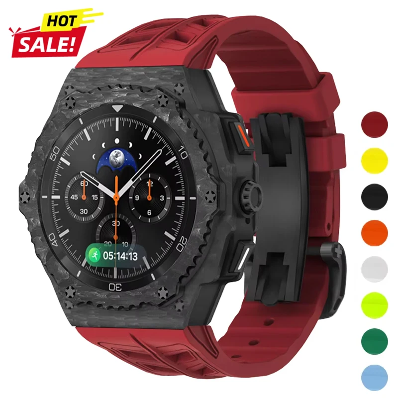 2-IN-1 Metal Case+Silicone Strap for Samsung Galaxy Watch 9/8 44mm Protective Case for Watch 8Classic 46mm Sports Bracelet Band