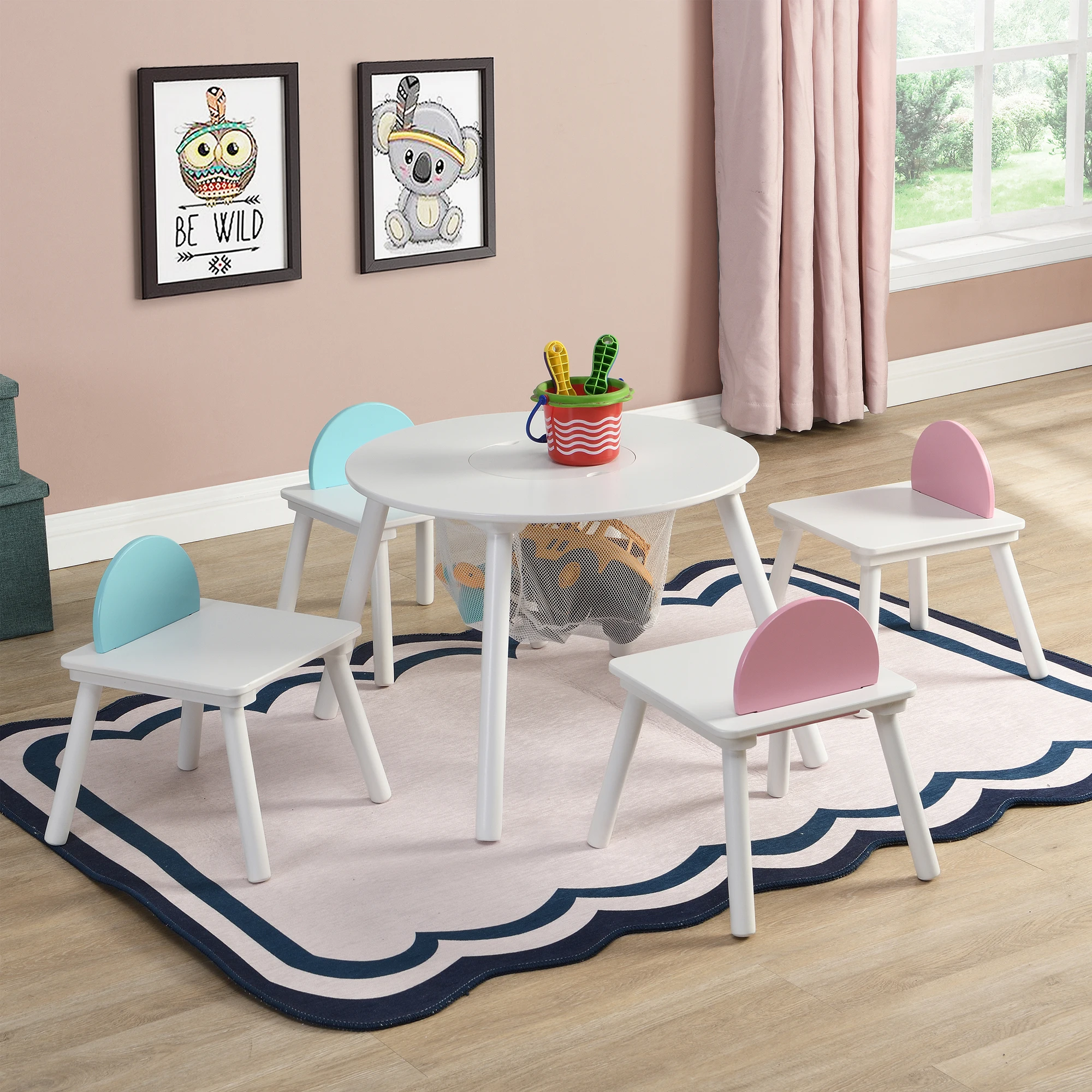 

Children's panel table with 4 chairs