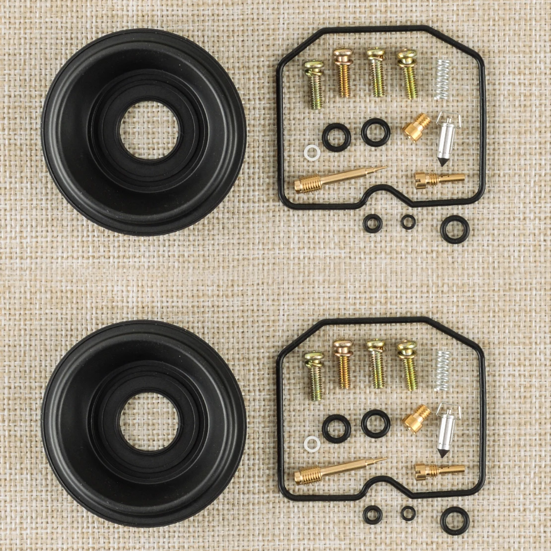 2 مجموعات المكربن إصلاح إعادة بناء عدة المكبس الحجاب الحاجز صالح لكاواساكي KAF450 B1 البغل 1000 UTV 88