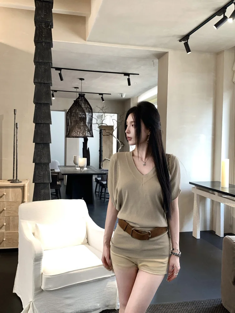 

Облегающие хлопковые эластичные джинсовые брюки с высокой талией, женская летняя повседневная одежда, винтажные американские шорты с синими значками