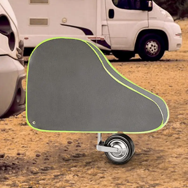 Caravan Hitch Cover Trailer Hitch Lock Covers with Reflective Strips Waterproof Non-Woven Hitch Ball Cover RV Tow Hitch Cover