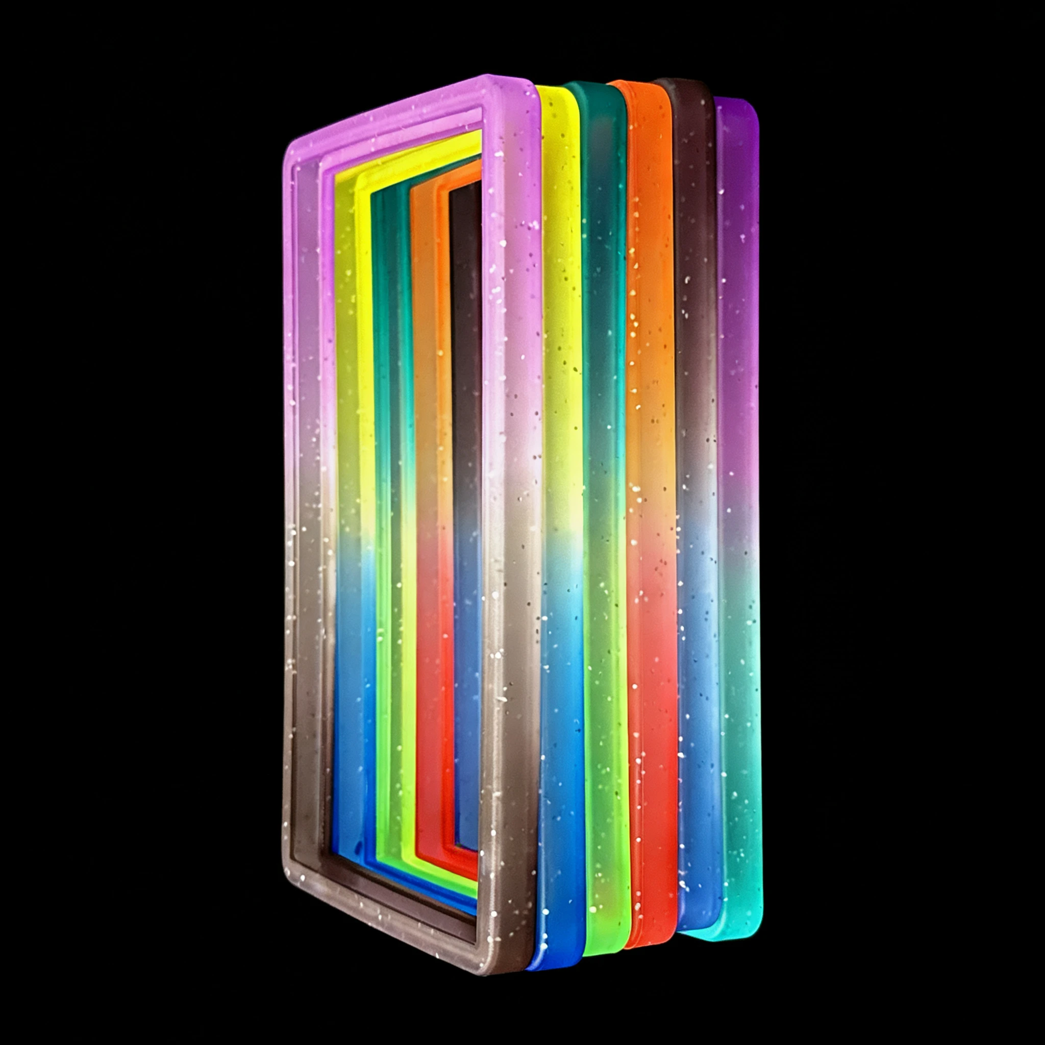 Confezione da 6 protezioni per lastre per schede graduate PSA Protezione per lastre in TPU Protezione graduata Protezione per paraurti Sfumatura di colore Glitter Edizione limitata