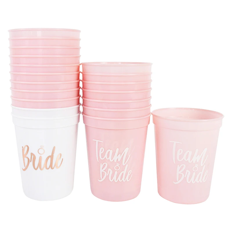1/11pcs Bachelorette Party Team Bride Plastic Drinking Cups Bridal Shower Gift Bride To Be Hen Party Decor Supplies Wedding Gife view 4