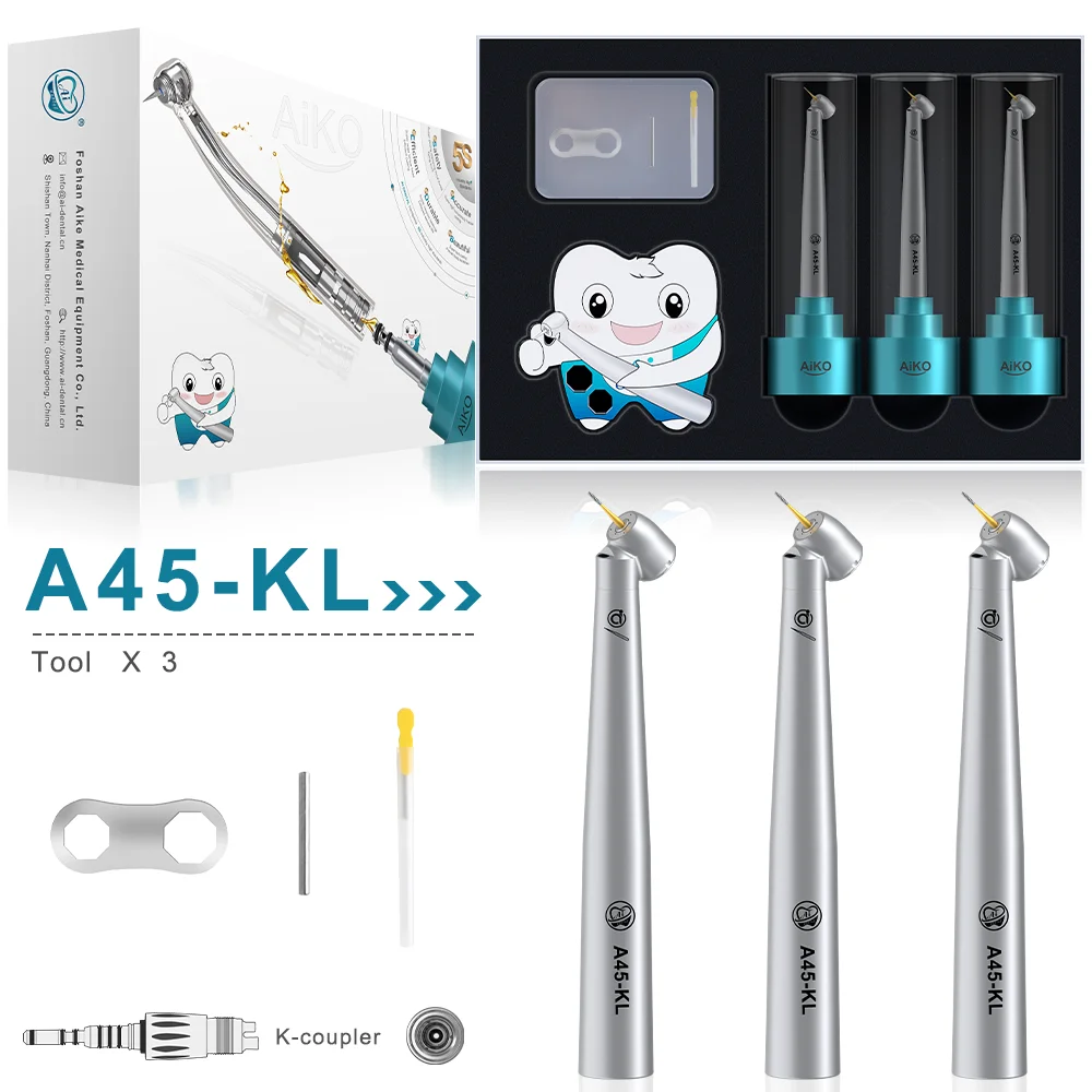 Ai dental neue aiko serie optik hoch geschwindigkeit luft turbine handstück keramik rotor lager edelstahl mit k/n/m4/b2 stecker 7
