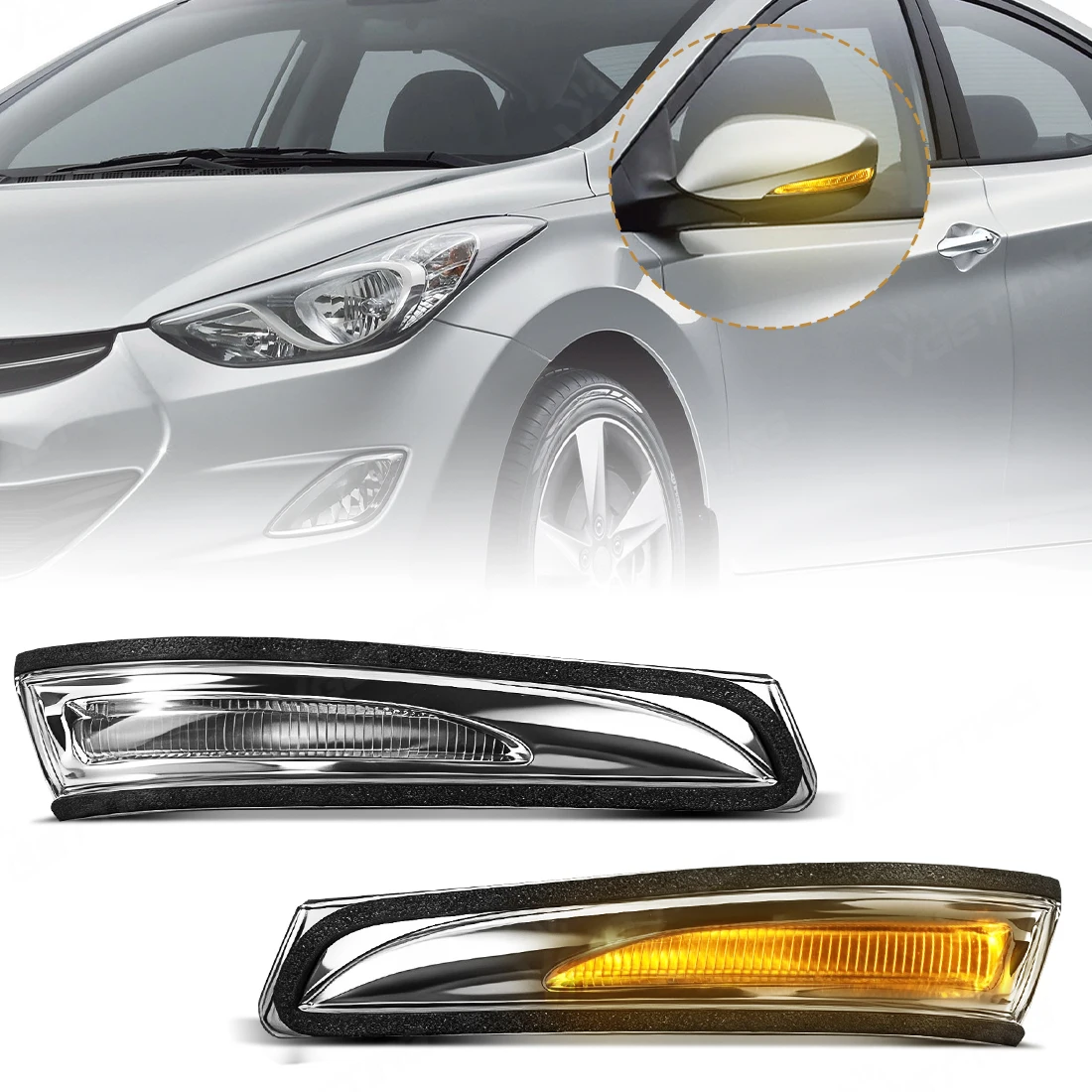 

For Hyundai i30 Elantra 2012 2013 2014 2015 LED Rearview Mirror Turn Signal Light Door Lamp Indicator Light 876143X000 Car Parts