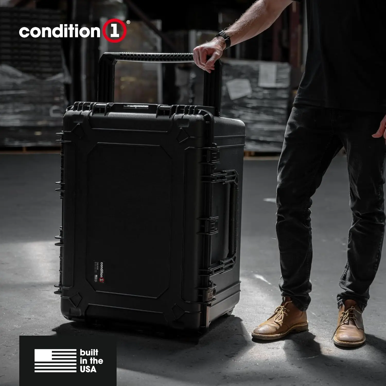 حافظة صلبة كبيرة متدحرجة مقاس 33 بوصة موديل 2152، صندوق تخزين قابل للقفل، حافظة بلاستيكية مقاومة للماء IP67، أمتعة واقية، كاميرا