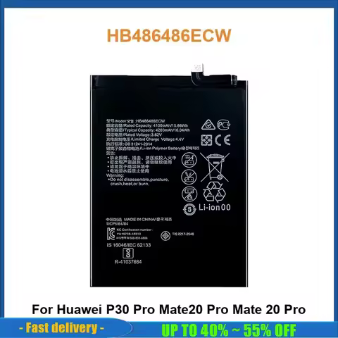 Battery For Huawei P30 Mate 20 Pro P20 lite P40 PRO+ P50 Ascend P10 P9 P8 COL-AL00 COL-AL10 HB486486ECW HB366481ECW HB396285ECW