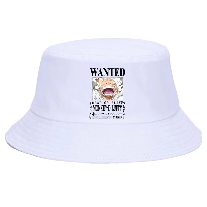 Luffy Gear 5 Summer Hat Women Men Panama Bucket hat Cap The Design Flat Visor Luffy Roronoa Zoro Ullzang Anime Fisherman hat