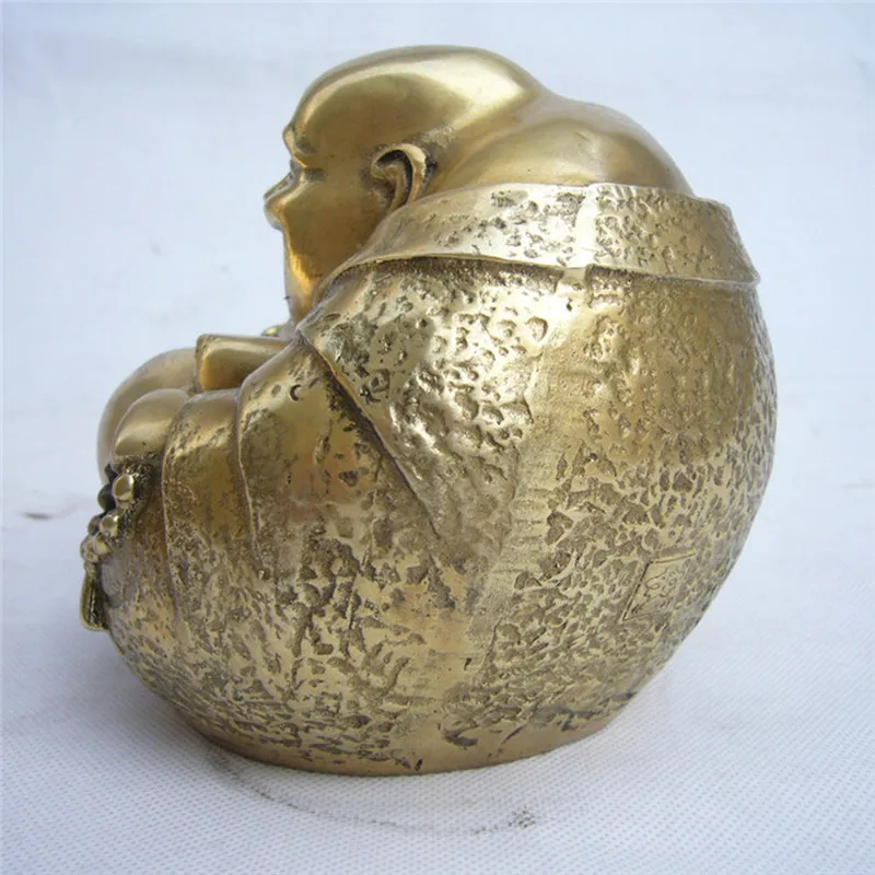 Business promotional gifts, office and home decoration, pure copper Maitreya Buddha metal craft ornament