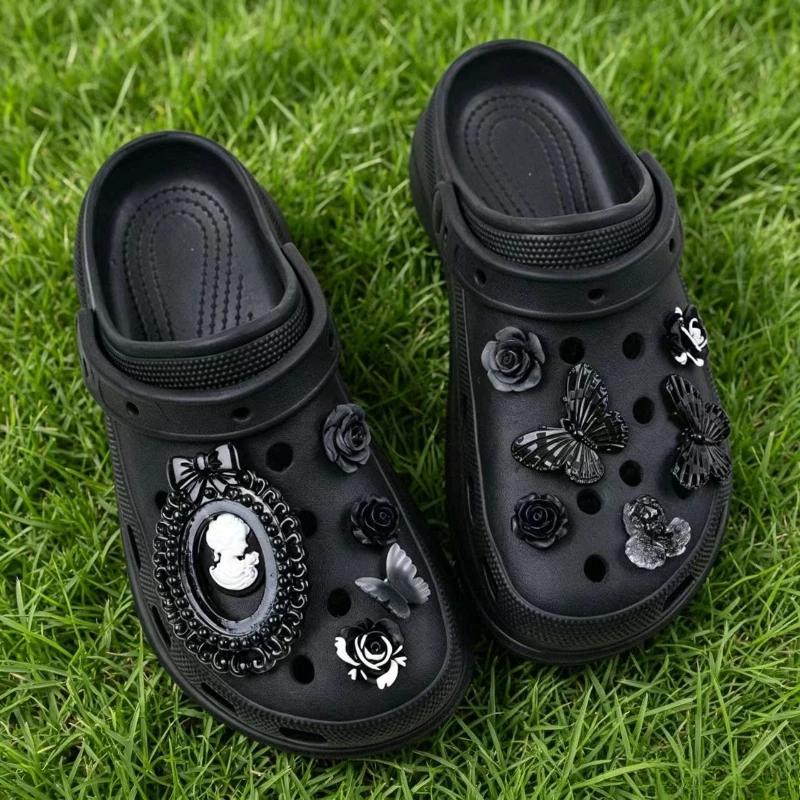 New Hole Shoe Charms for DIY Diablo Locke Small Fragrance Series Shoe Flower Detachable Charm Accessories Kids Party Girls Gift
