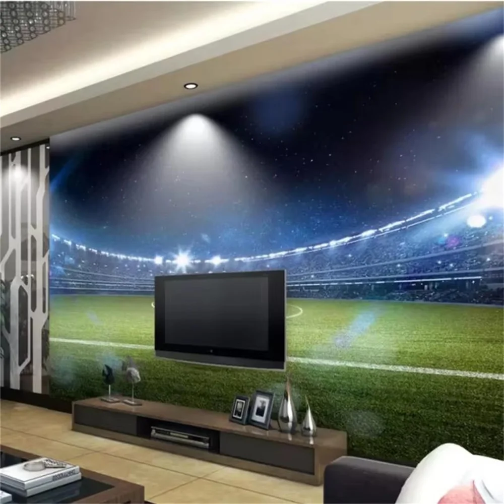 Custom wallpaper 3D solid mural painting huge football field TV background wall paper decoration painting Wallpapers Home Decor