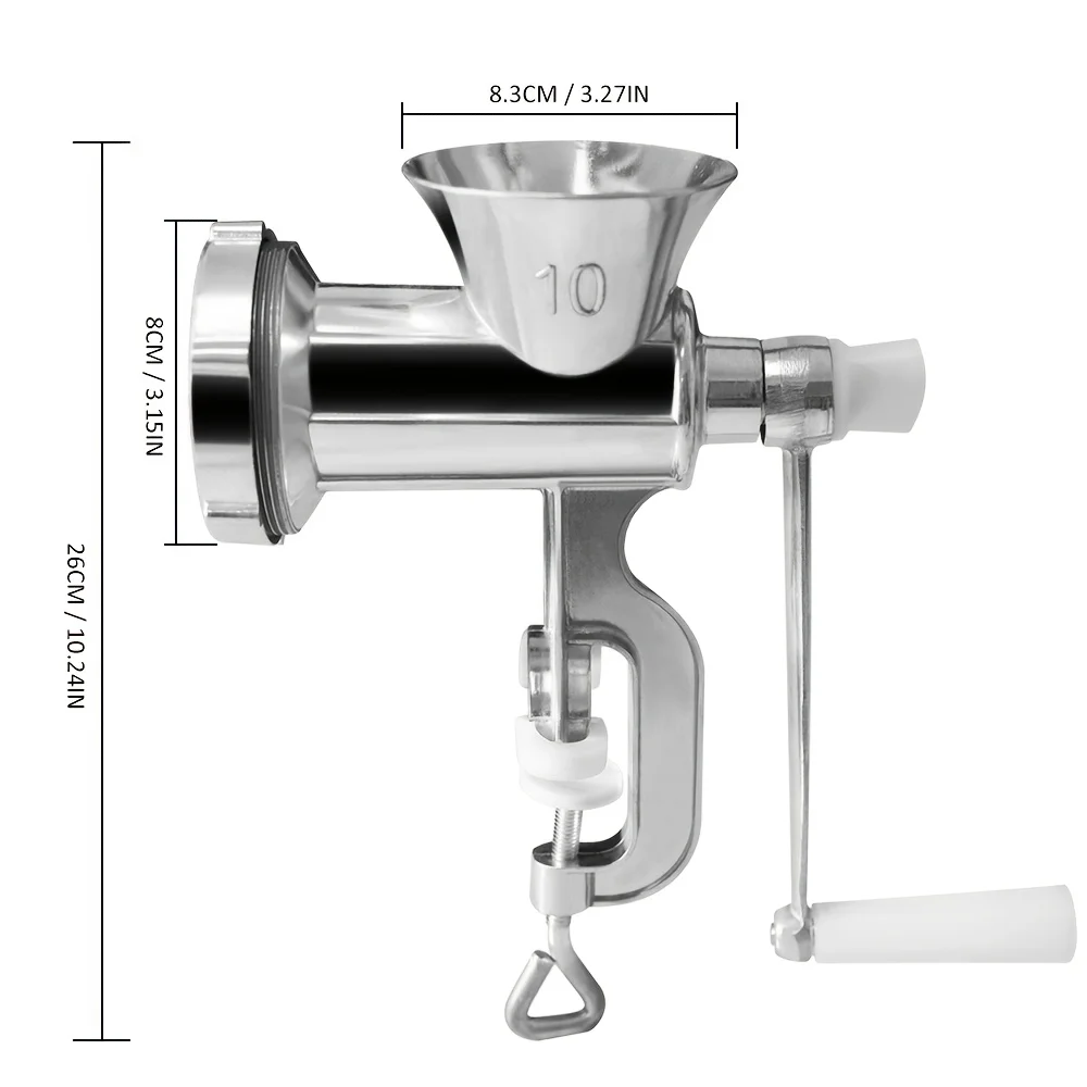 3 in 1 Manual Meat Grinder, Hand Meat Grinder With Table Clamp, Sausage Stuffer Filler, Meat Mincer Sausage Maker, Meat Grinders