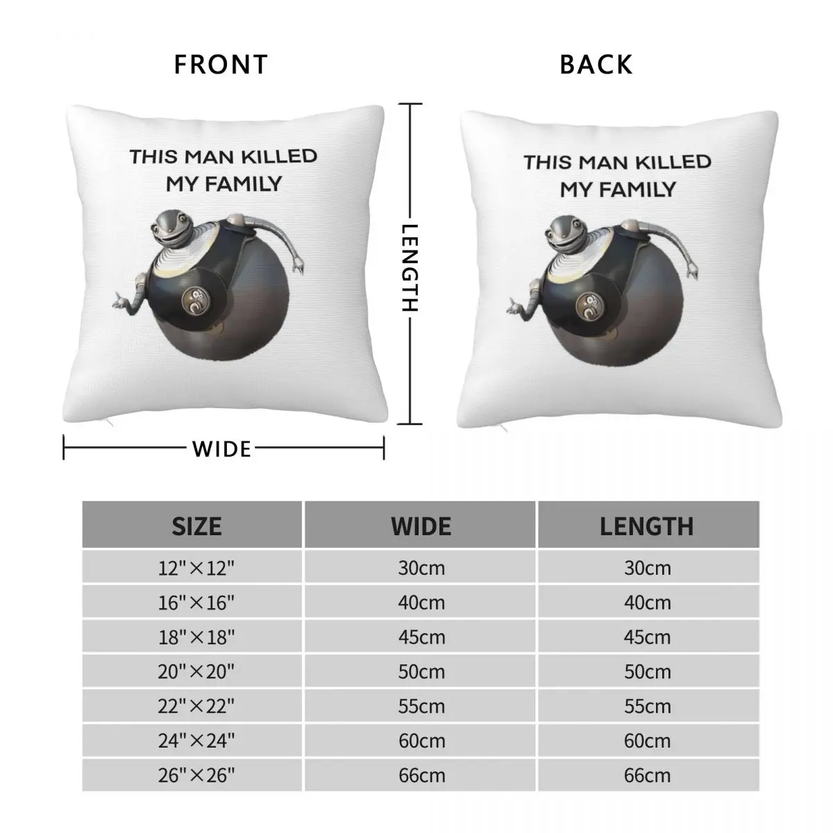 Robots Bigweld Killed My Family Square Pillowcase Polyester Linen Velvet Creative Zip Decor Car Cushion Cover