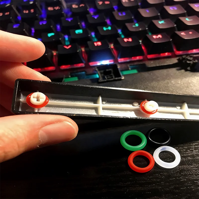 200/ Clear Silicone O Ring Keyboard Dampeners Seal Washer for MX Switch and Mechanical Key Plumbing Rubber ORing White Red Black