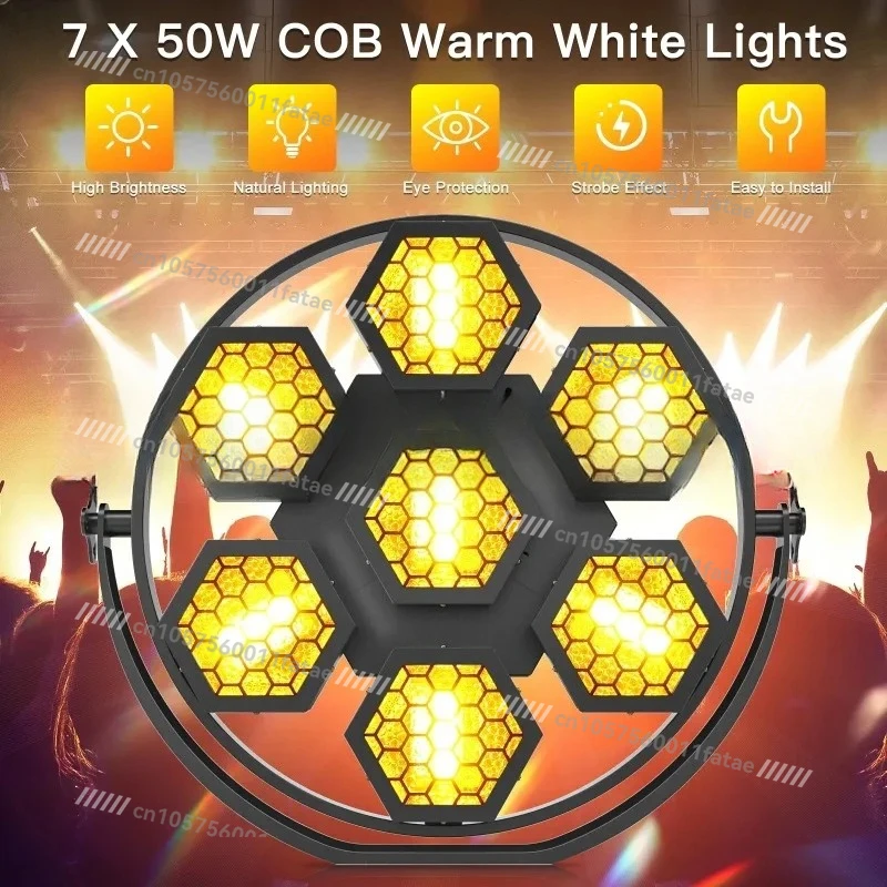 

Retro Light 7x50W RGBW COB LED Stage Light High Brightness Uplight DMX512 for Dj Party Church Concert Wedding