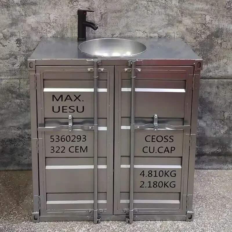 A Industrial style personalized creative wash basin bar restaurant integrated floor container commercial wash basin cabin