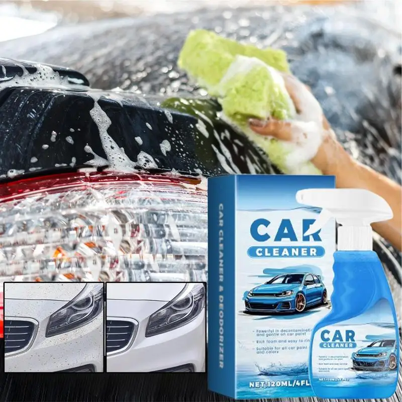 Car interior cleaner 120 ml household decontamination multi-purpose foam cleaner for car interior stain removal cleaning