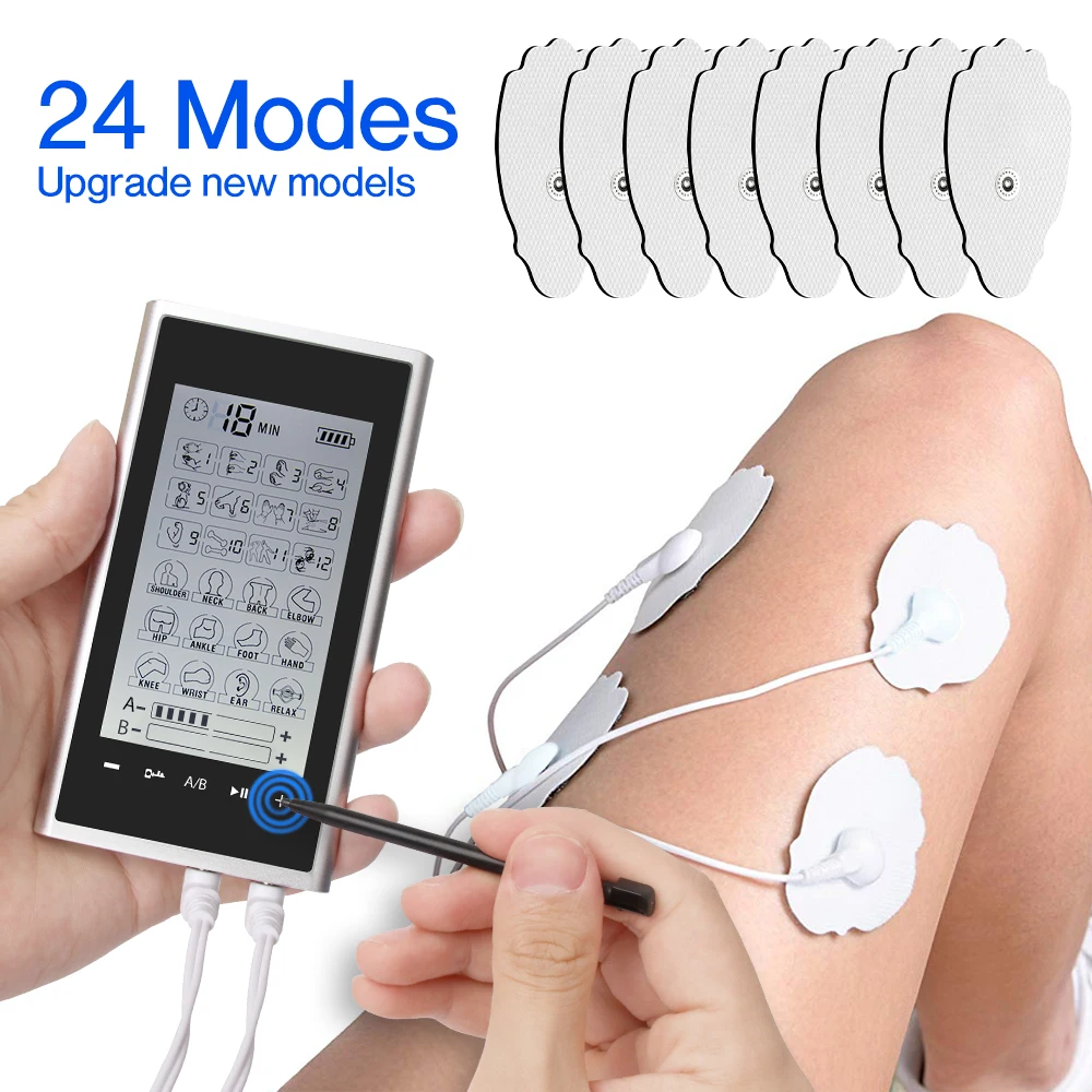 EMS Electric Muscle Stimulator Therapy 24 modalità 4 Output Channel Tens Unit Machine fisioterapia Pulse Body Massager Dropship