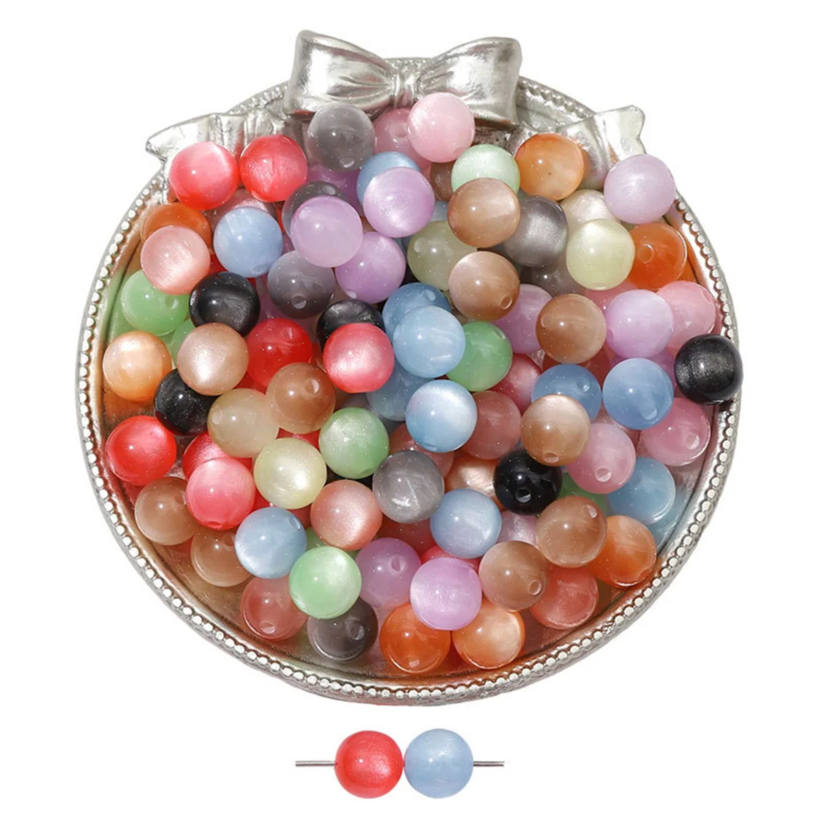 CH32 8mm Round Tiger Eye Amazonite Lava Turquoises Agates Jaspers Garnet Spacer Loose Stone Bead For Jewelry Making DIY Bracelet