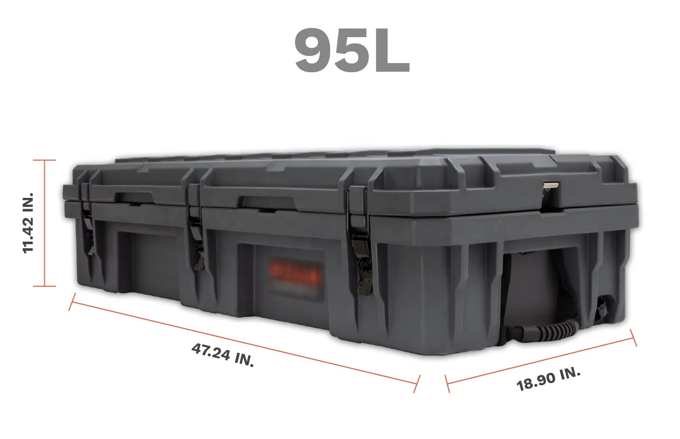 HM5103 Customized 95L Rugged Case Heavy-Duty 4 Colors Roof-Mountable Weatherproof LLDPE Shell Lockable Latches