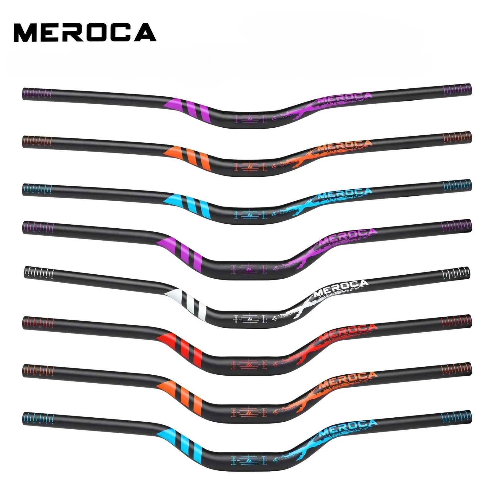

MEROCA Highstrength Aluminum Alloy Mountain Bike Handlebar Rise 30mm/55mm 31.8mm Caliber 720/780mm Length Bicycle Handlebar