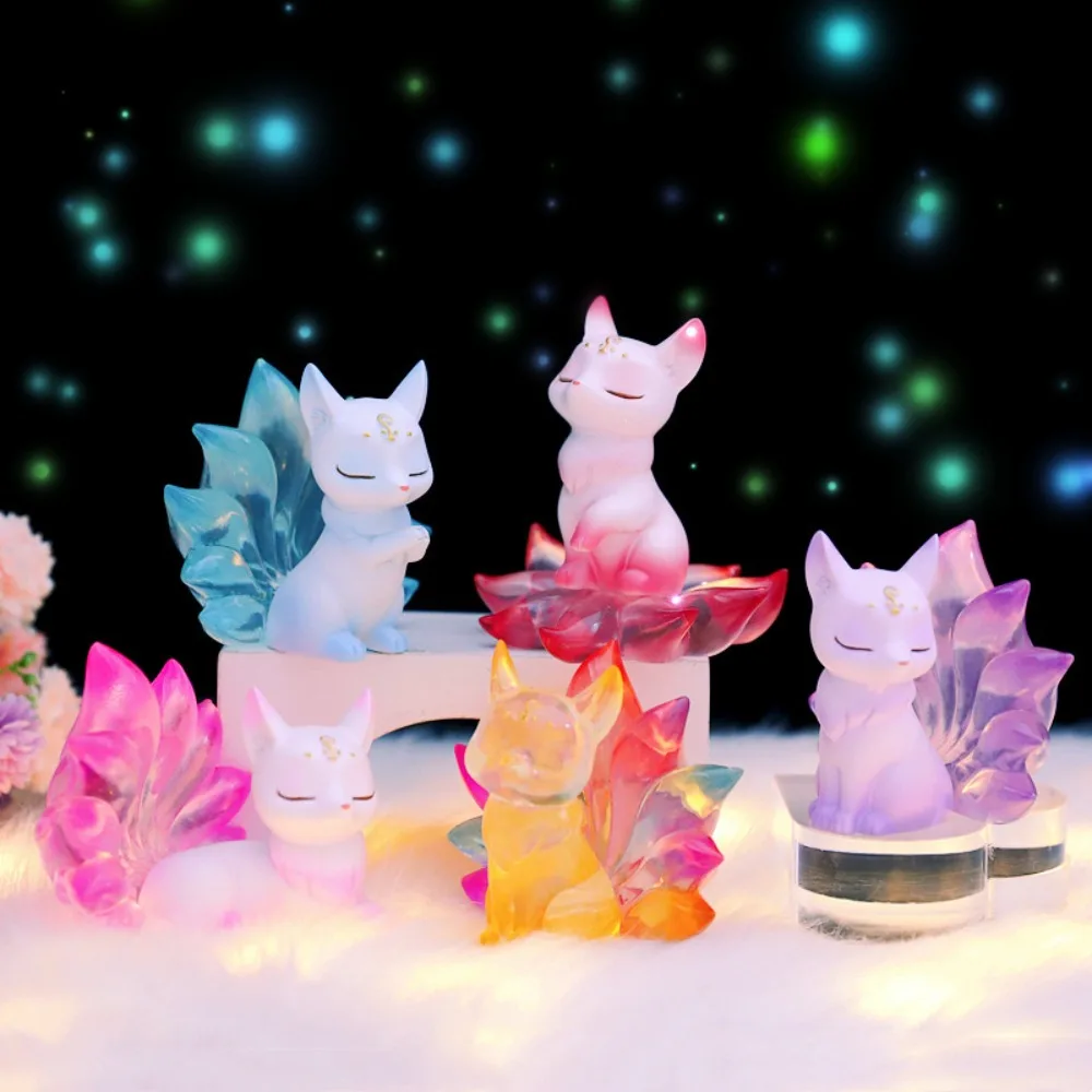 

Random Nine Tailed Fox Blind Box Action Figure Toy Collectible Model Surprise Toy Rose Fairy Miniature Toy Blind Boxes Kids