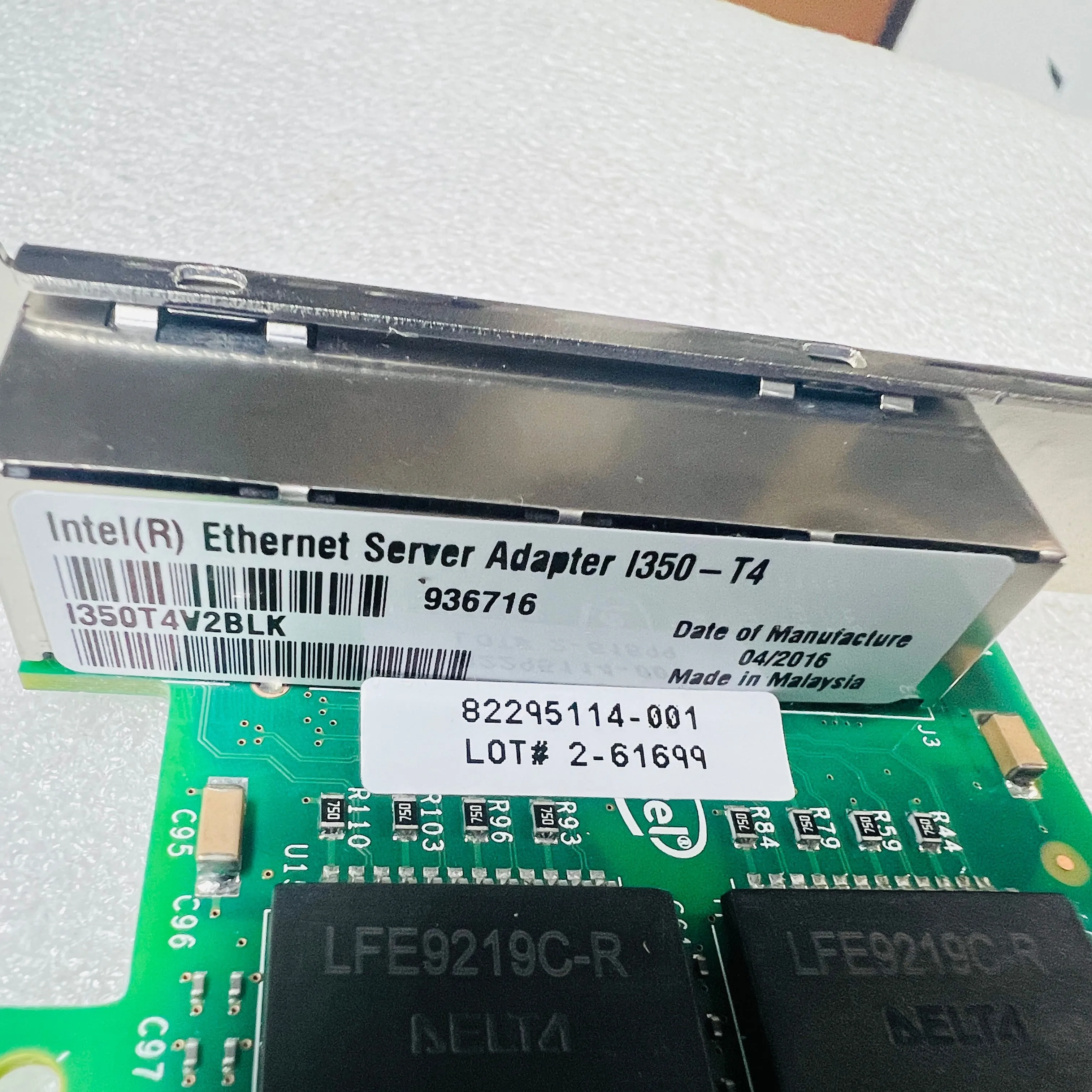 Kartu Jaringan I350-T4V2 OEM I350-T4 PCIe X4 Adaptor Ethernet NIC Jaringan Quad Port Kartu